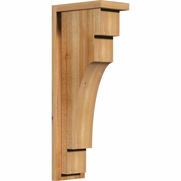 Ekena Millwork Mediterranean Rough Sawn Corbel w/Backplate, Western Red Cedar, 6"W x 10"D x 26"H COR06X10X26MED01RWR - main